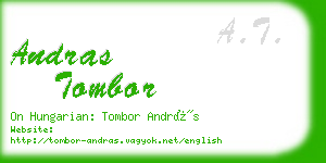 andras tombor business card